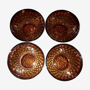 Amber glass cups