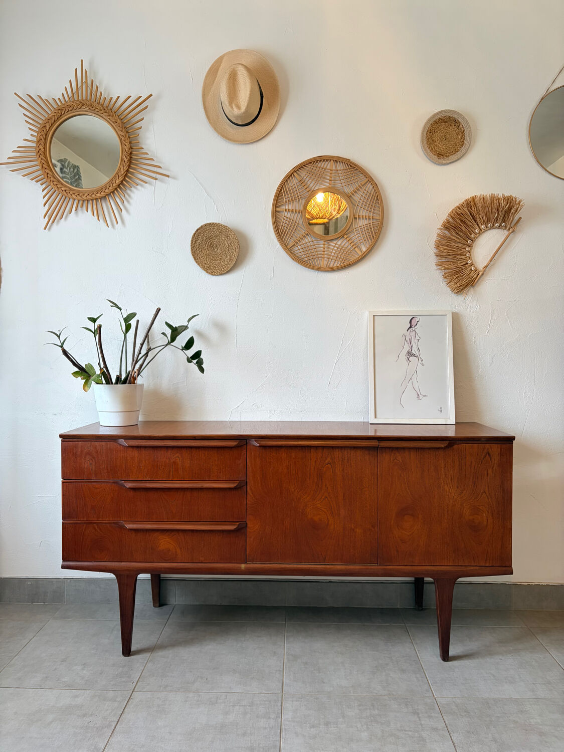 Vintage Scandinavian teak sideboard