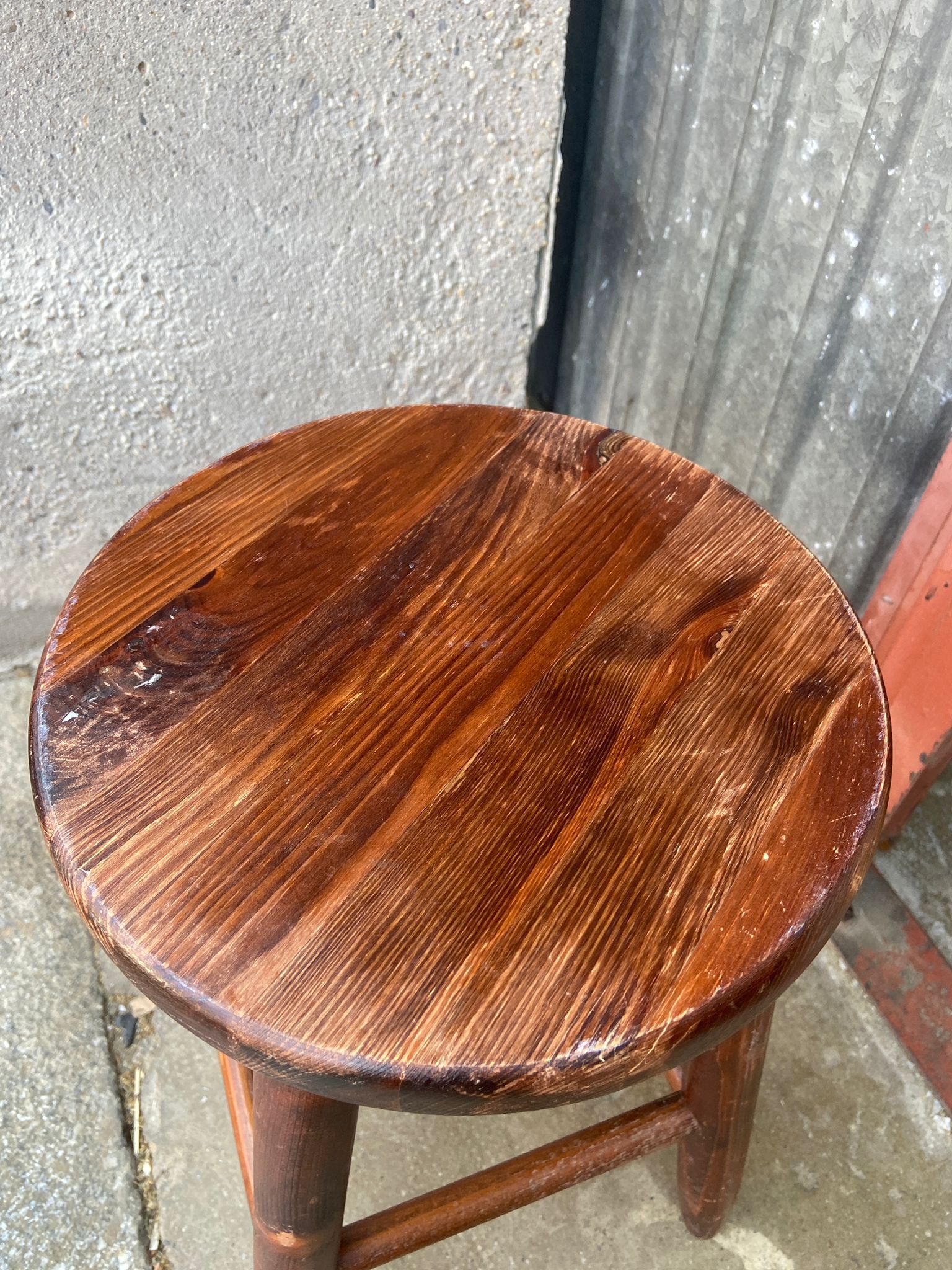 Vintage rustic farmhouse stool