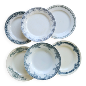 assiettes plates vintage