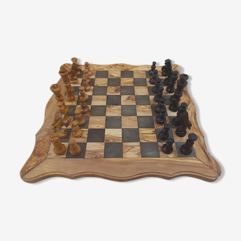 made olive wood chessboard, natural wood chess games