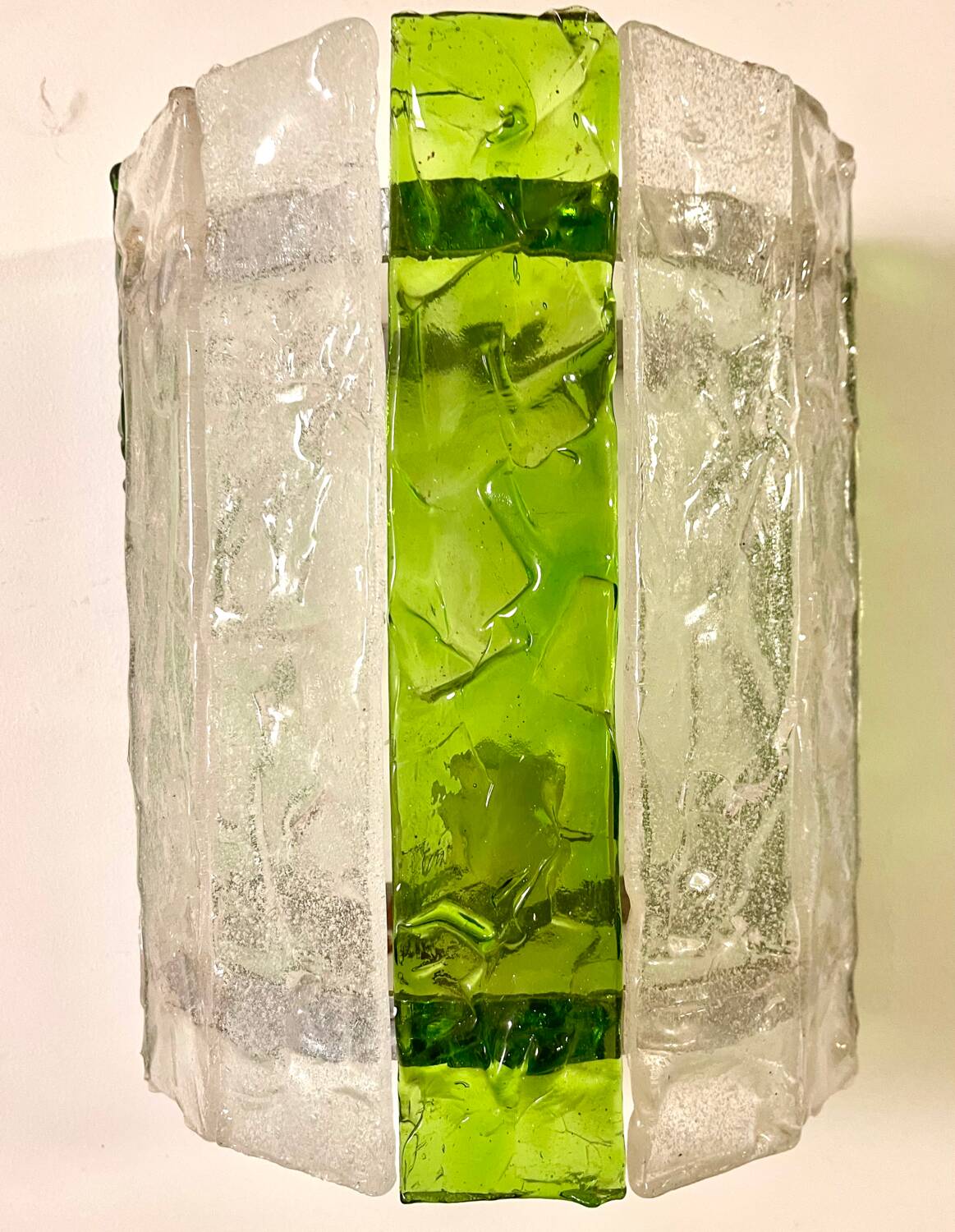 Pair of Murano glass wall lights Abano Poli by Poliarte, Italy 1970