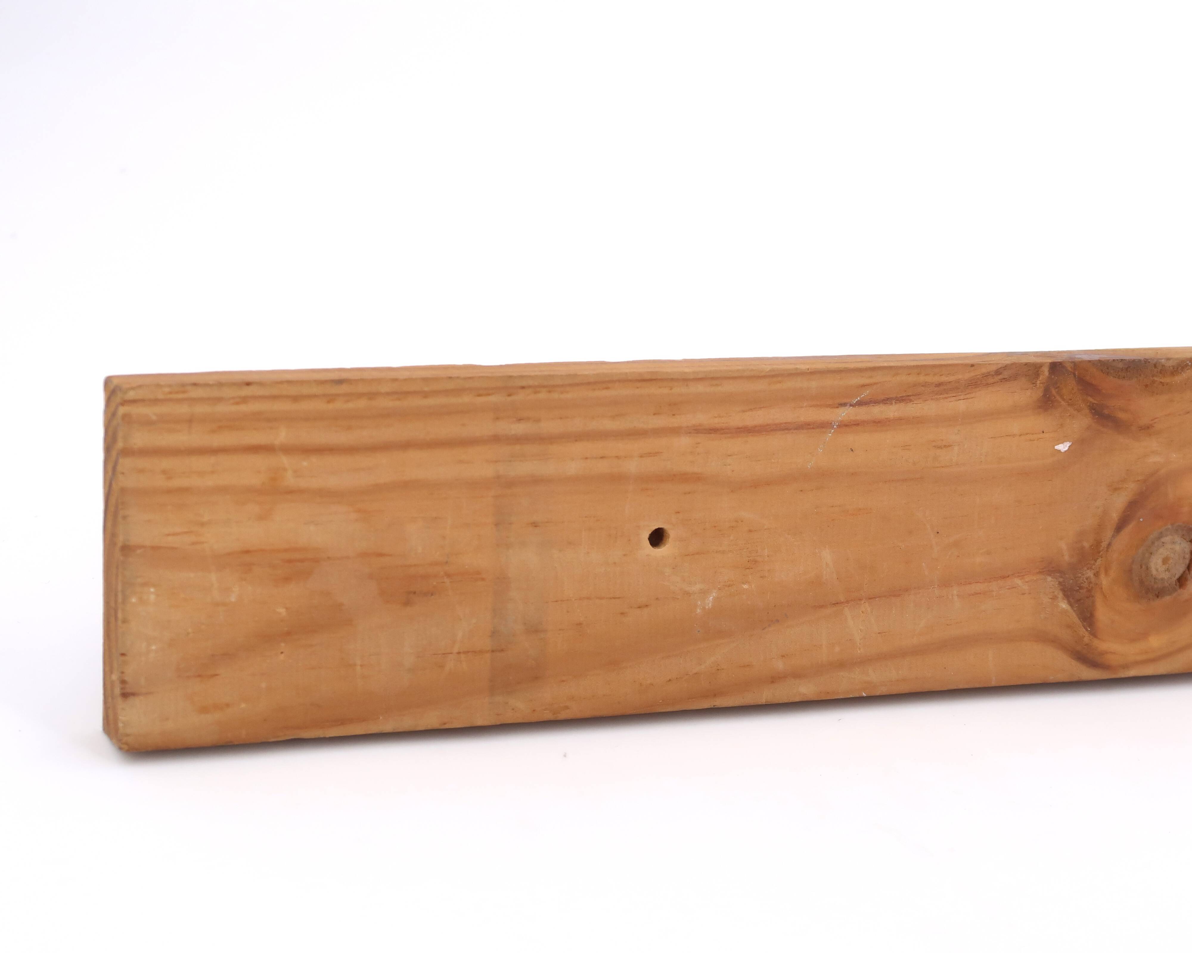 Portemanteau en bois blond, années 70