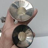 Pair of silver-plated candlesticks