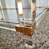 Table basse en Altuglass "Romeo" années 70/80s