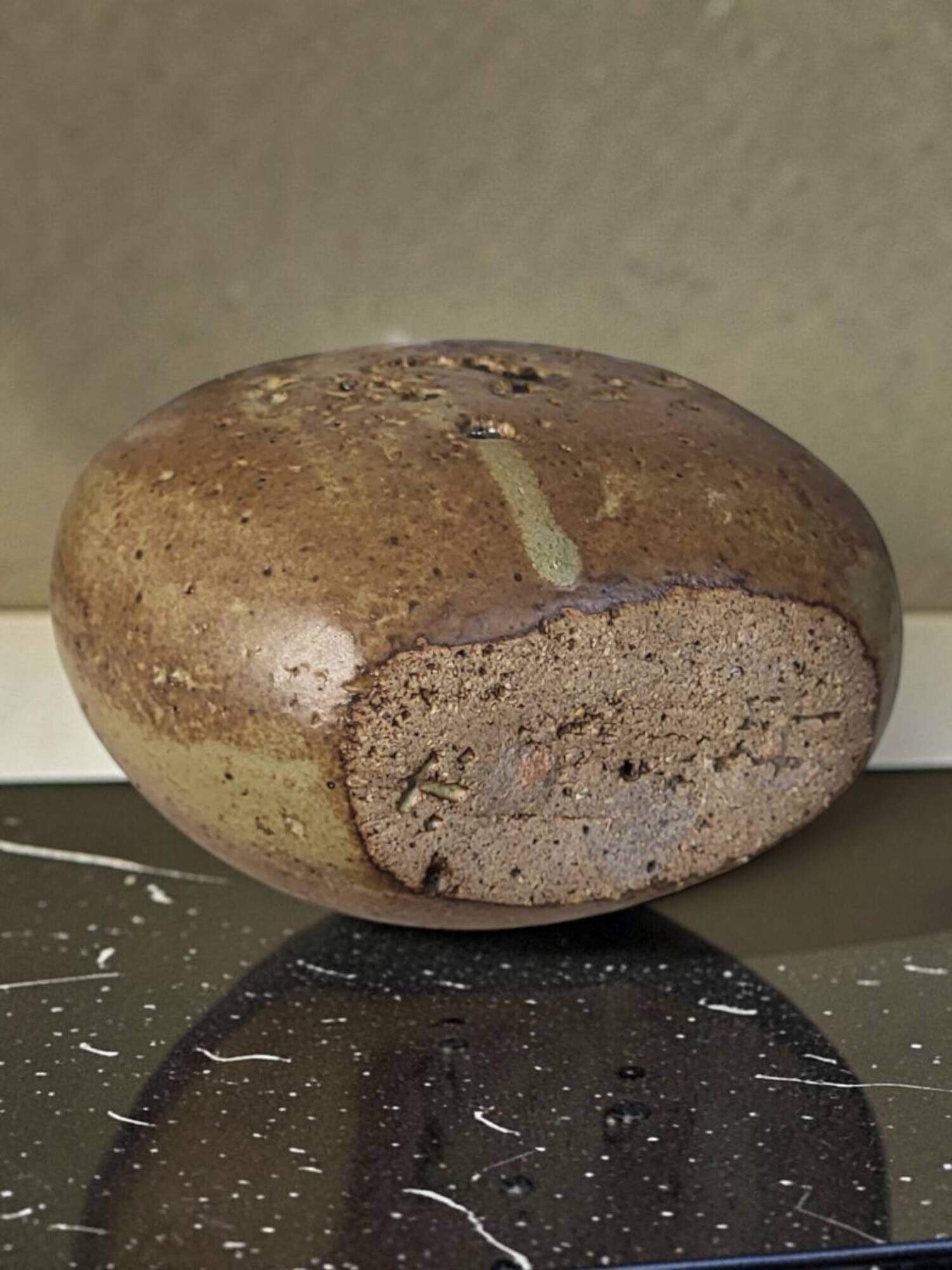 Pebble soliflore vase in stoneware / La Borne / Puisaye