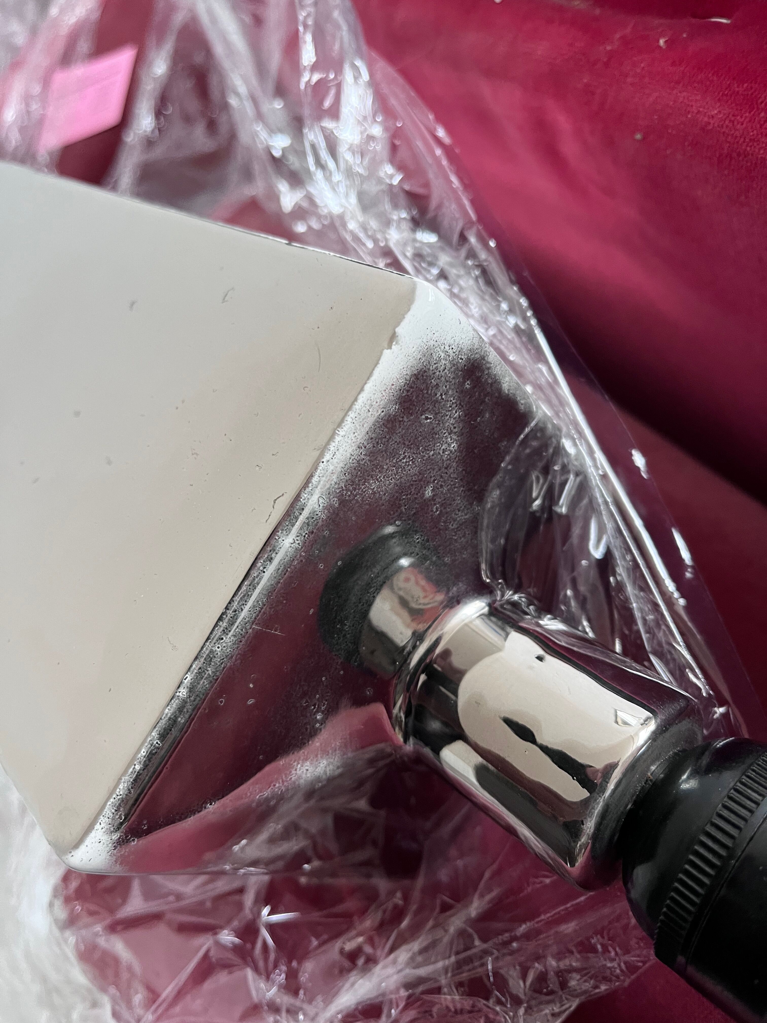 Italian design lamp in chrome ceramic