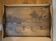 Large antique marquetry wooden platter