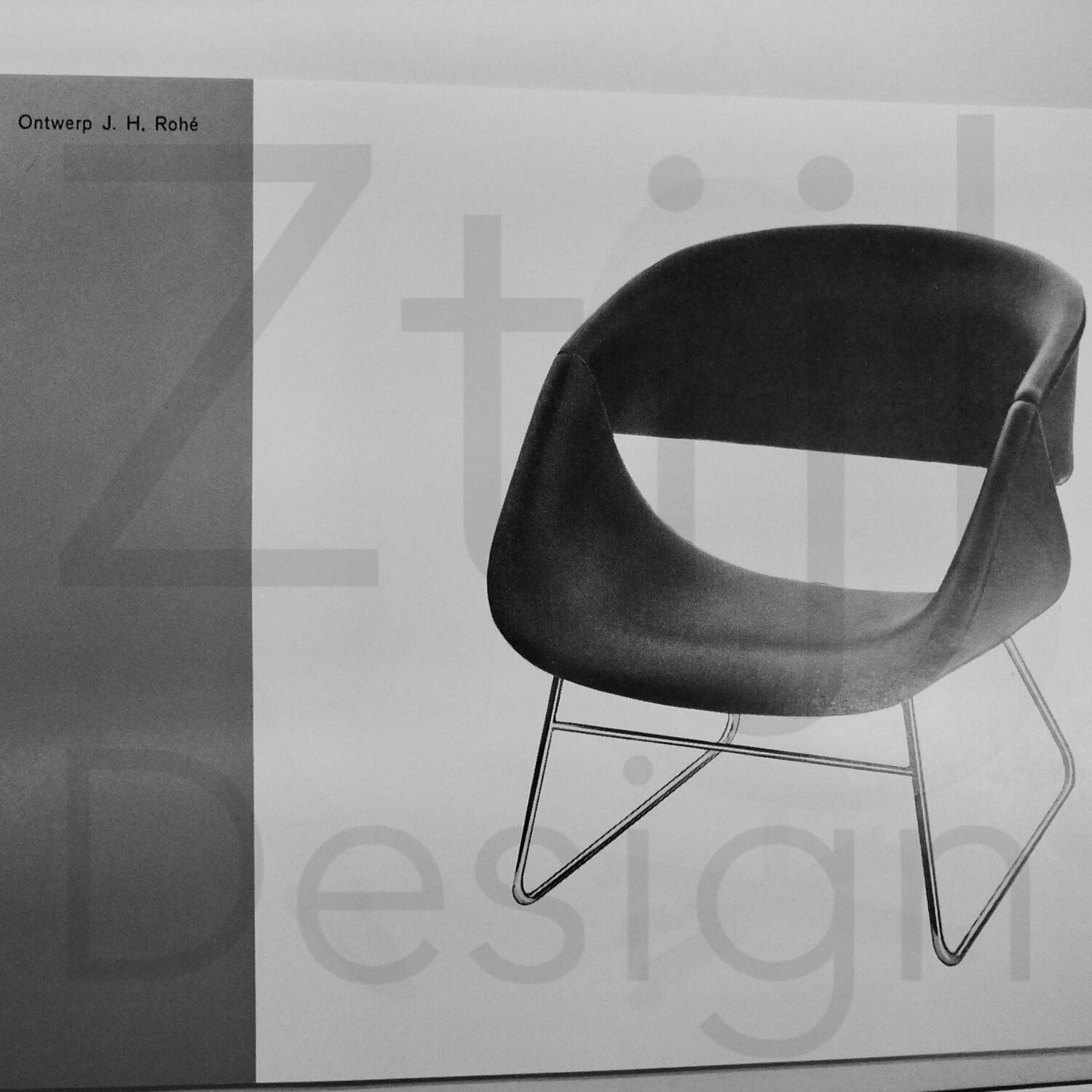 Vintage footstool by rudolf wolf & j.h. rohe for rohe noordwolde, 1960s | black skai