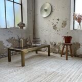 Table basse en laiton années 60