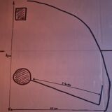 Segment of a spiral staircase in solid oak, early 19th century.