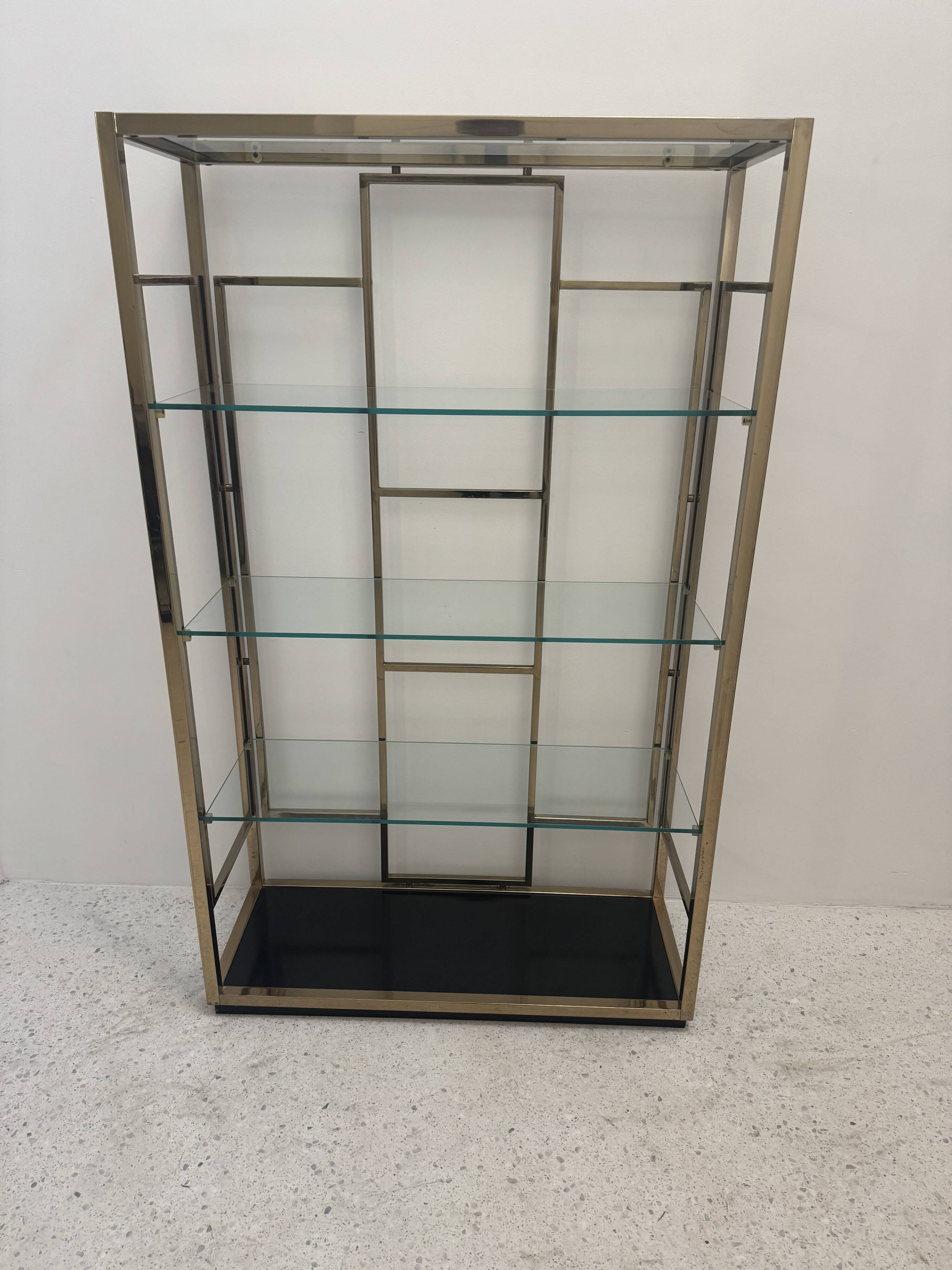70s golden metal shelf