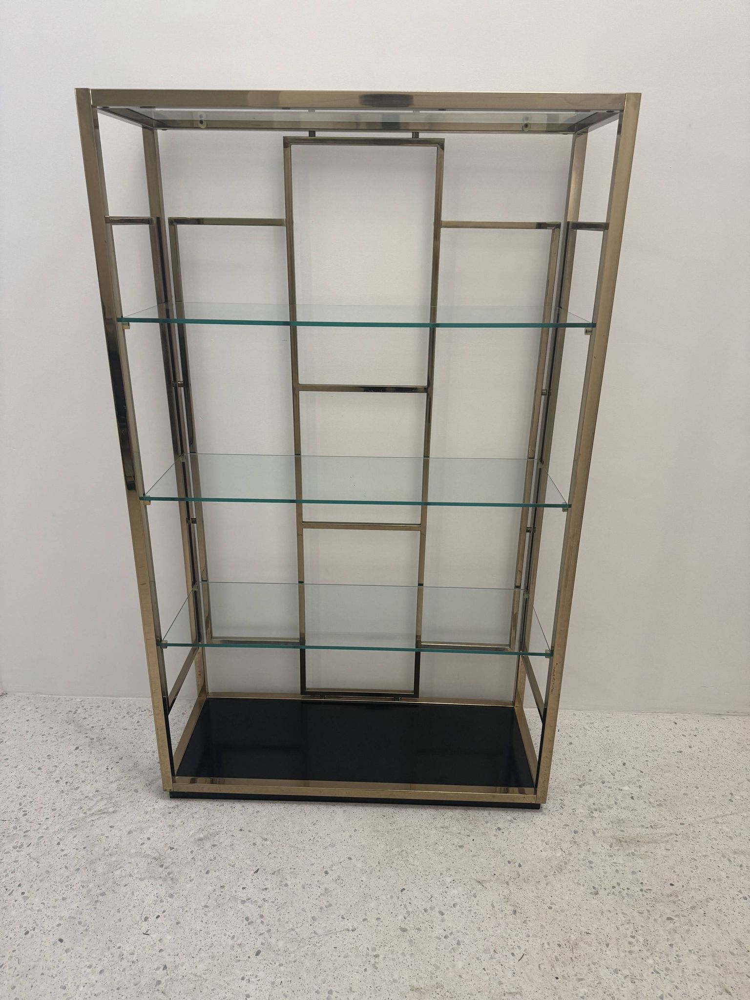 Étagère métal doré années 70s