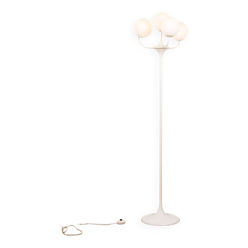 Large floor lamp, 4 branches finished with opalines, by Eva Renée Nele for Temde Leuchten 1960