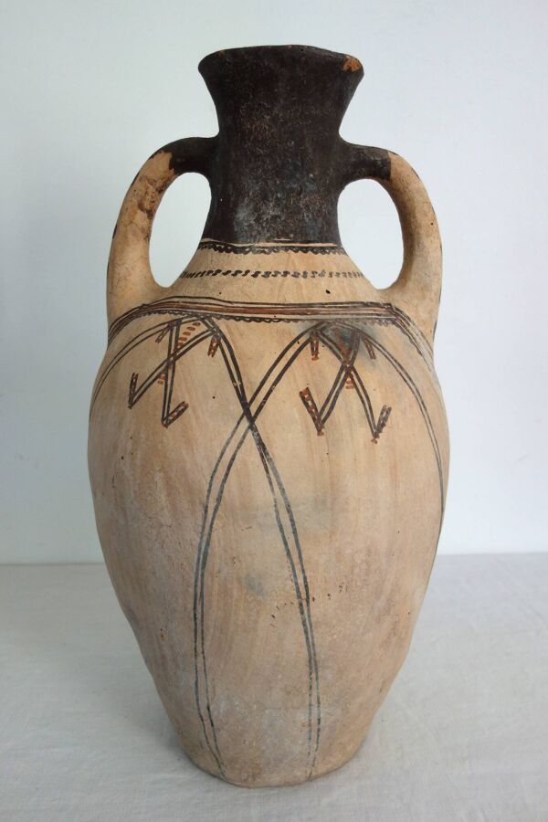 Grande jarre en terre cuite du Rif, Maroc  H60cm