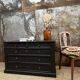 Commode empire noire velours