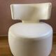 Fauteuil cuir blanc, Chateau d'Ax, parfait état