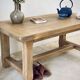 Brutalist coffee table in solid oak