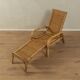 Chaise longue en bambou des années 1960