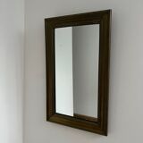 Antique french brass bistro mirror