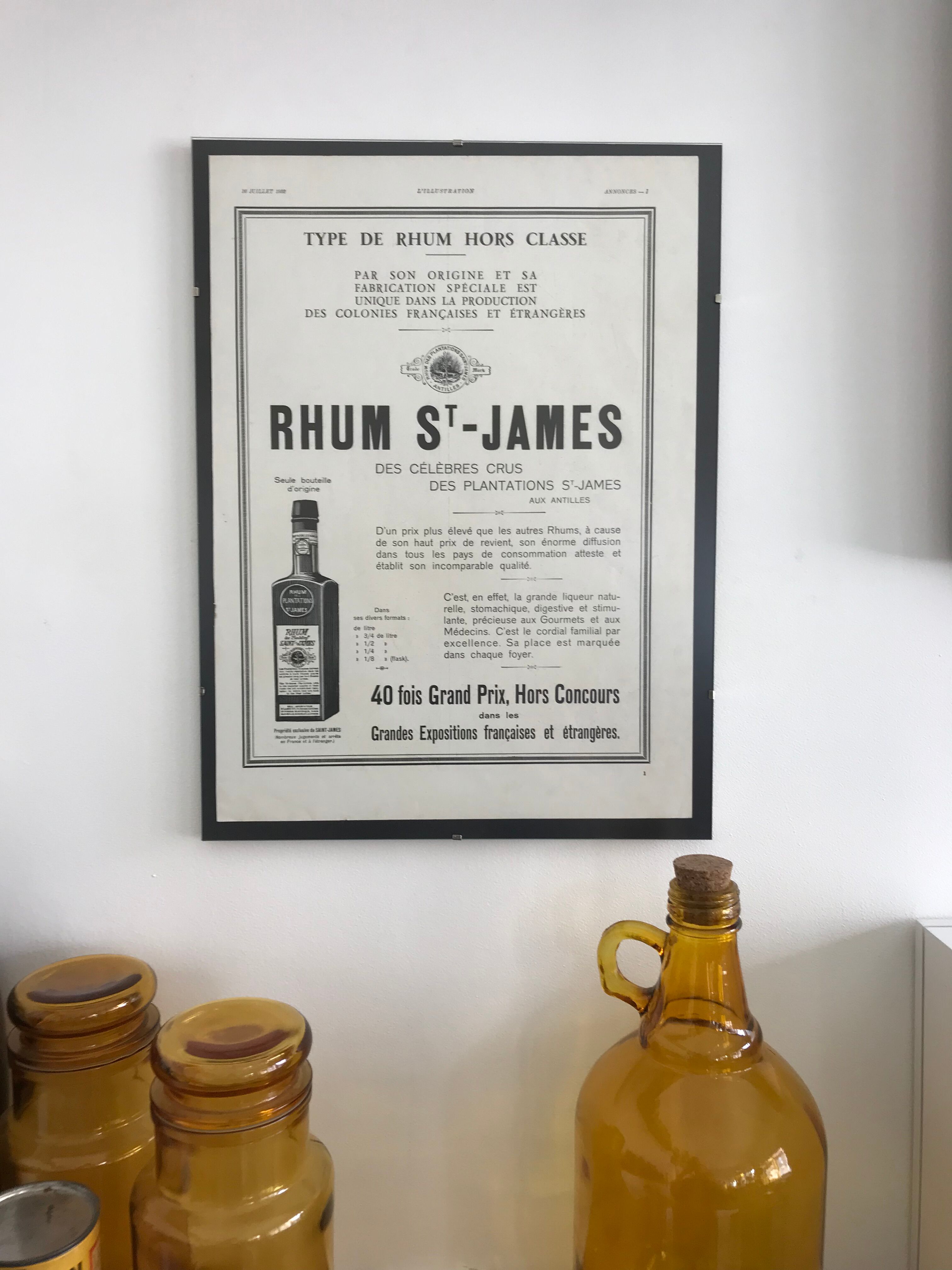 Advertising poster Rhum St-James 1932