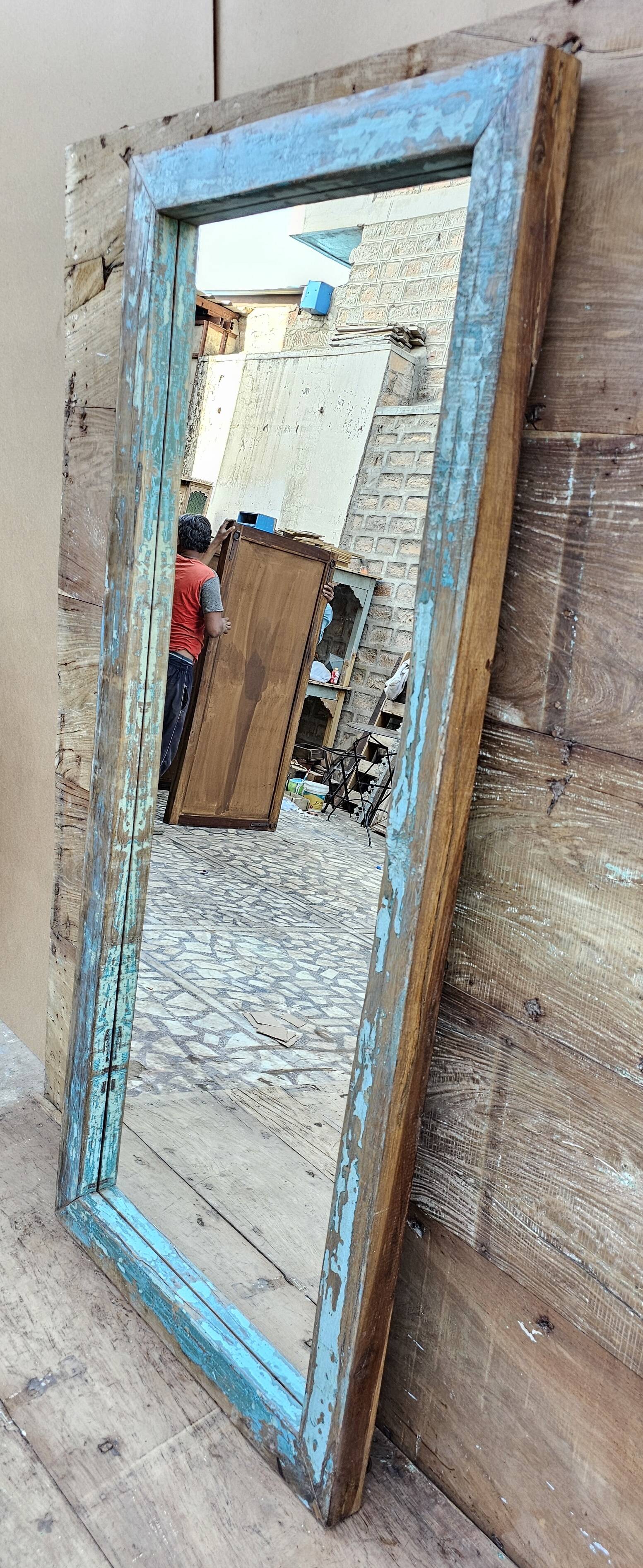 Teak mirror from Burma