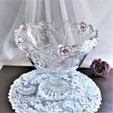 Pedestal fruit cup in blown glass