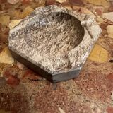 Ashtray, grey-beige marble catchall.