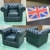 Chesterfield leather armchair from the 70s