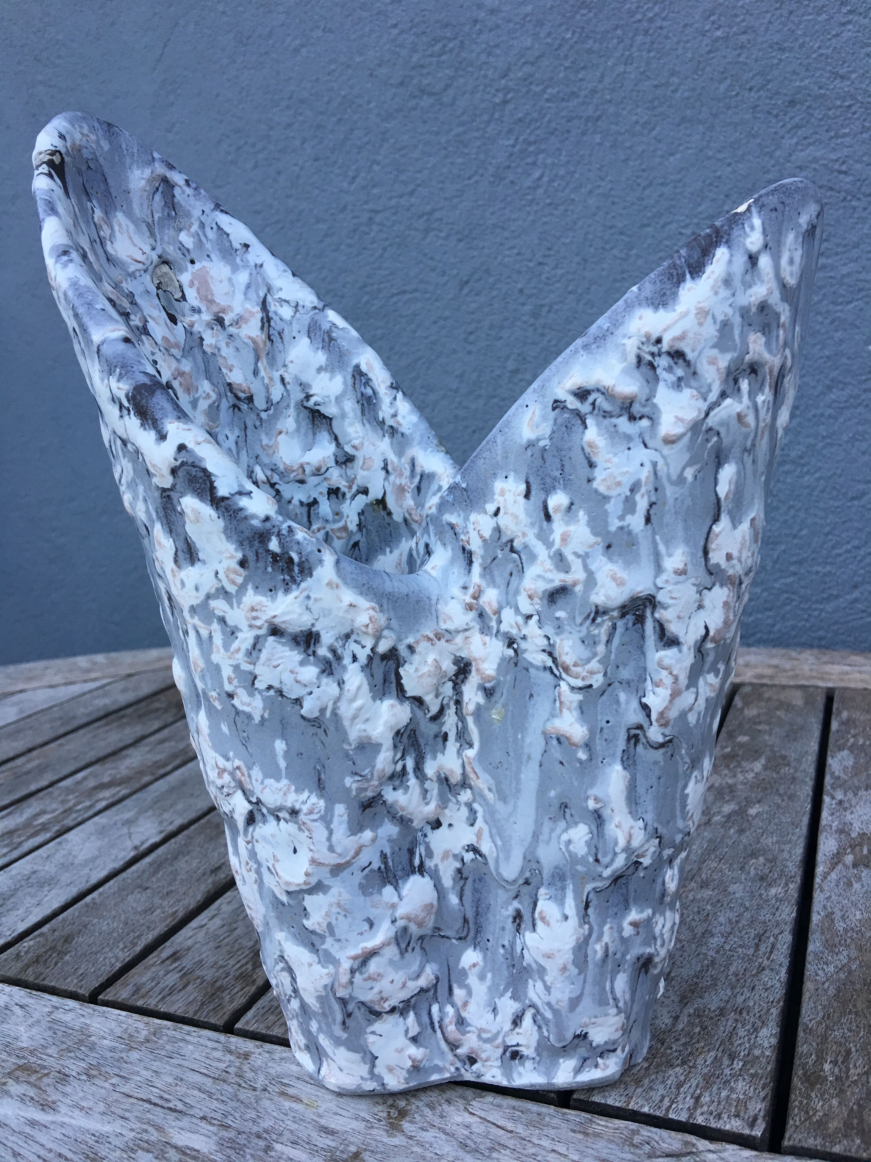 Double vase, fat lava Vallauris, 1960