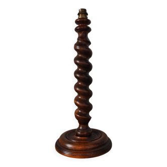 Vintage turned wooden lamp base – France 1950-60