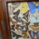 Plateau Art Déco marqueterie papillons du Brésil