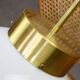 Big Mid-Century Italian Opaline & Brass Globe Pendant Lamp