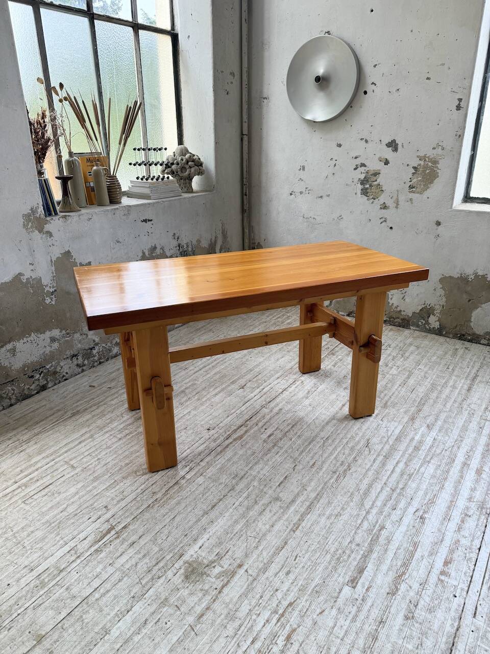 Farmhouse table, mountain furniture from the 50s