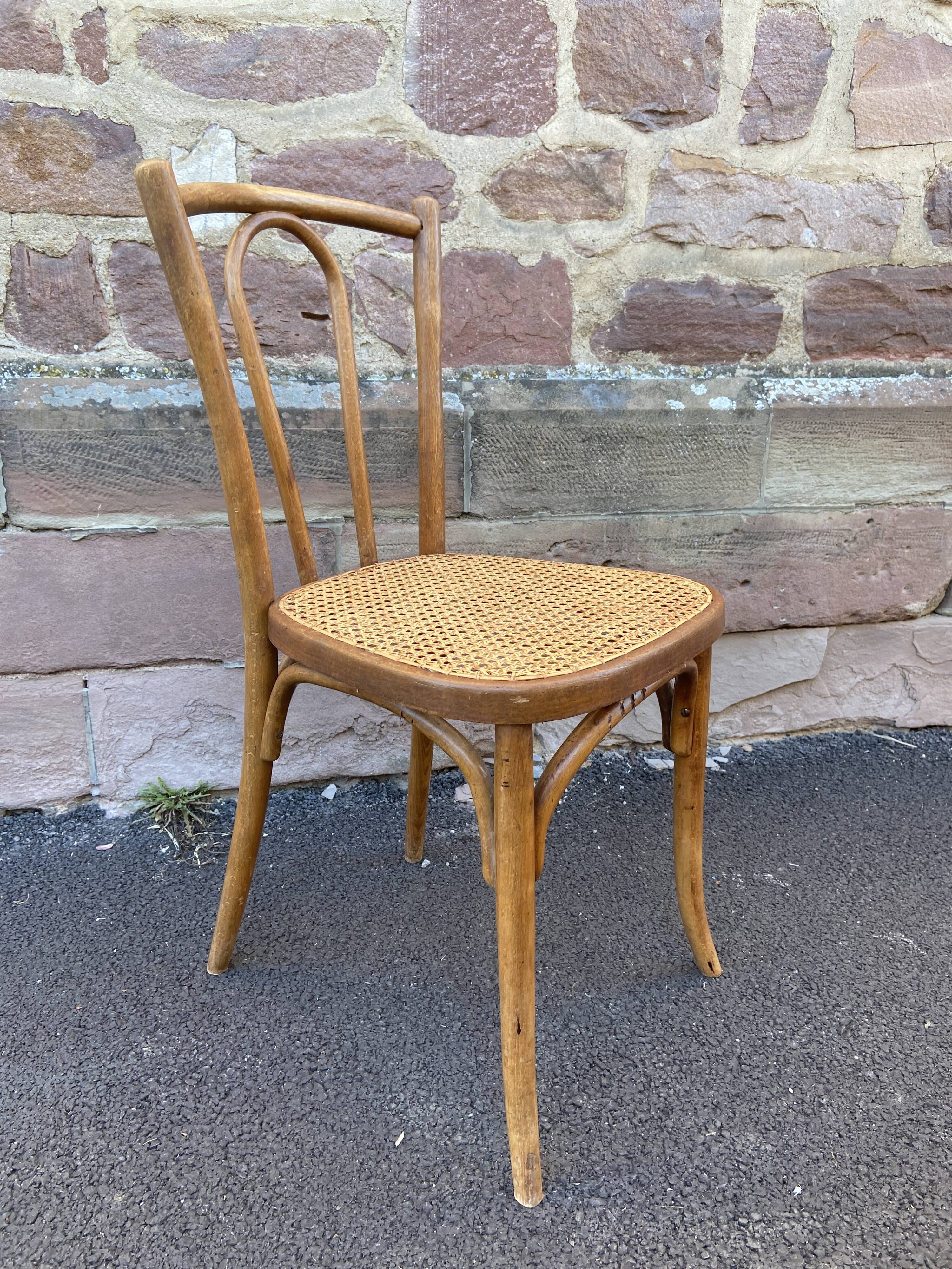 Viennese chair bentwood bistrot café Paris signed Baumann