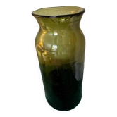 Blown glass vase in green colour