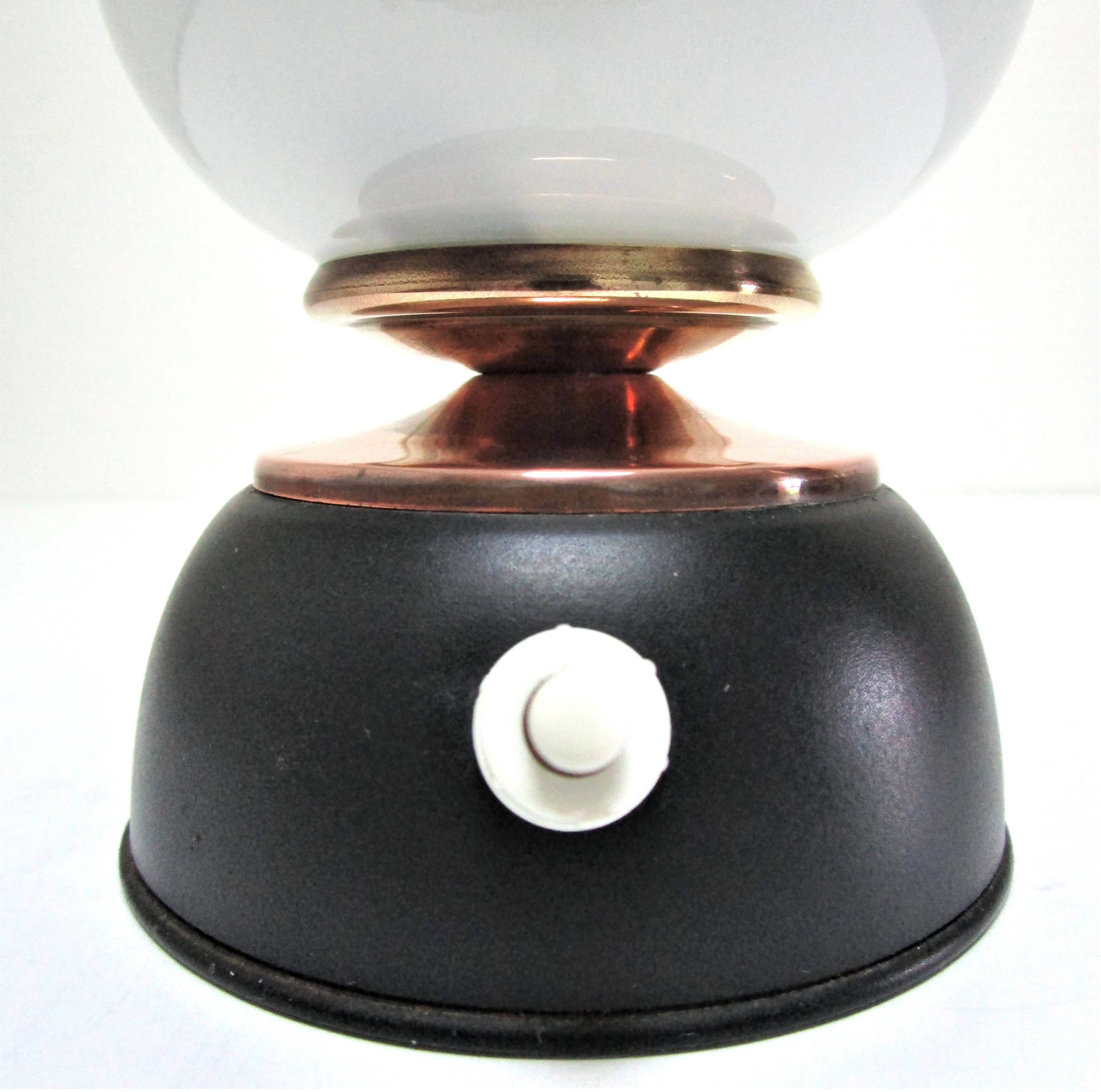 60s design opaline night light lamp