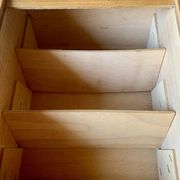 Vintage wooden curtain box / Antique desk box