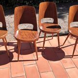 Chairs baumann mondor vintage 60s set of 4