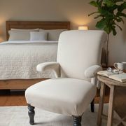 Napoleon III crapaud armchair with a reclined backrest