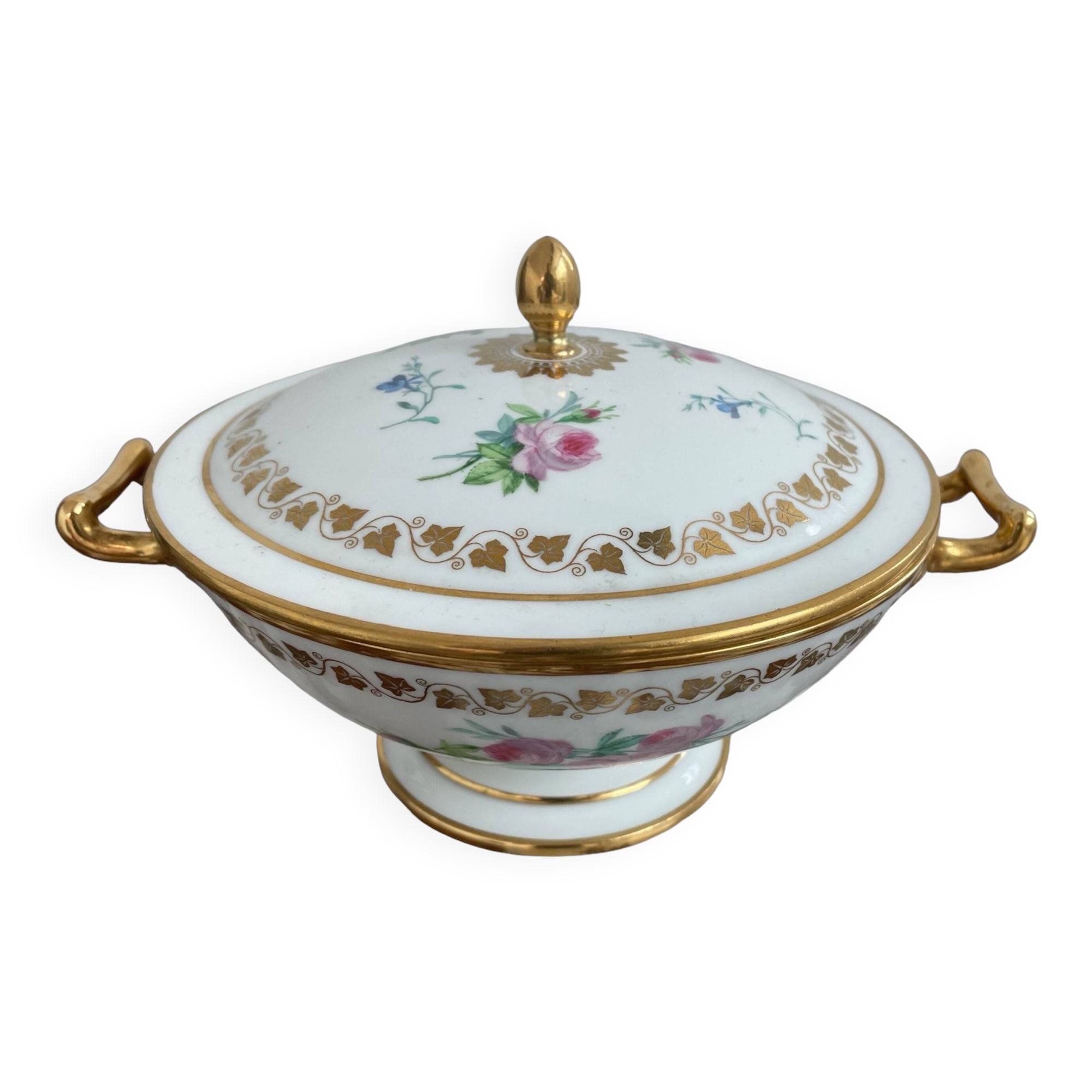 Antique, bezel, Sèvres porcelain, Royal Manufacture, 19th century, Louis-Philippe period