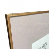 Framed animal drawing signed Cybèle