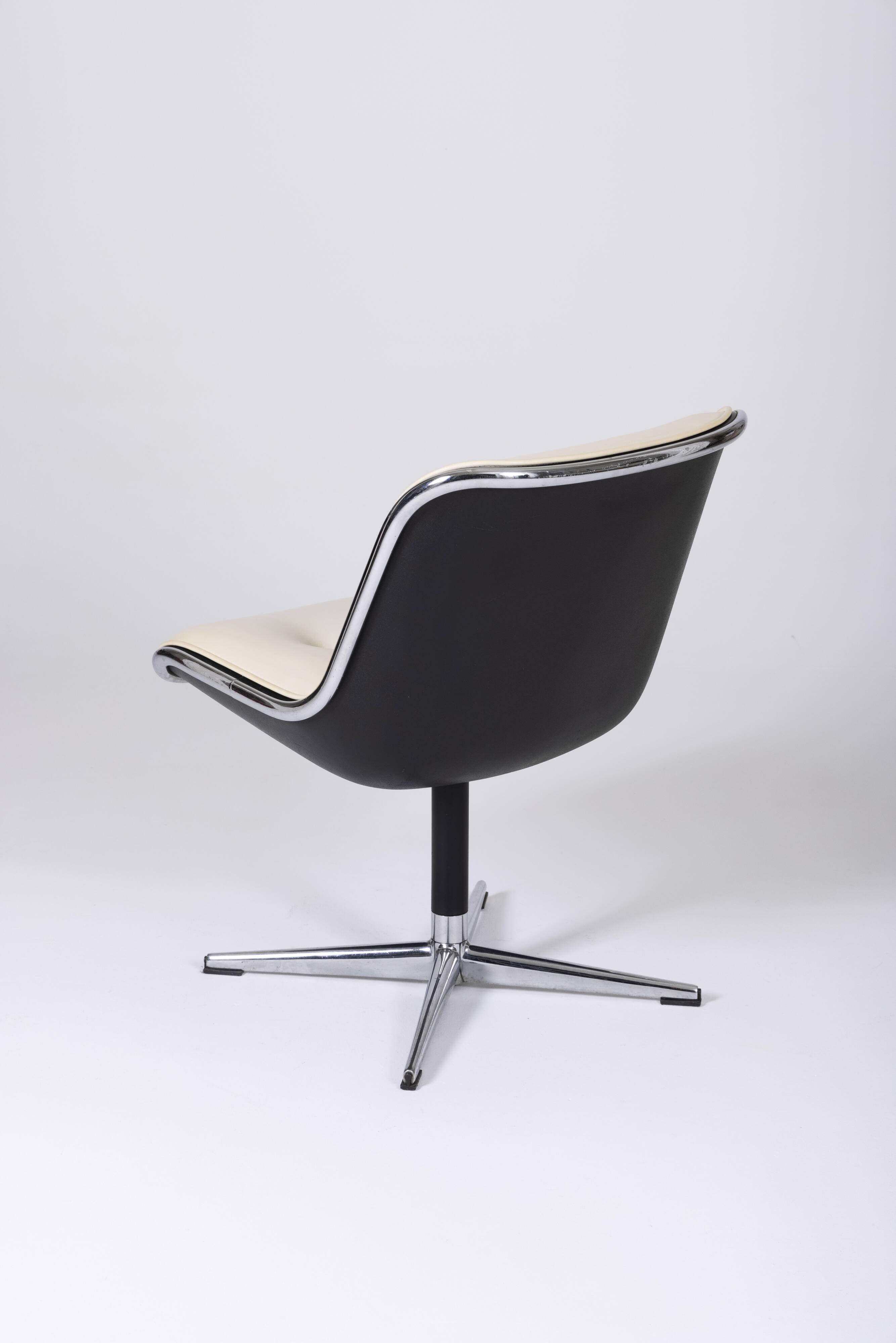 Charles Pollock leather armchair