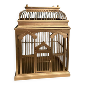 Cage à oiseaux vintage doré Colonial
