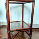 Rattan shelf and smoked glass 1970