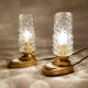 Pair of vintage table lamps, bubble glass, 70s