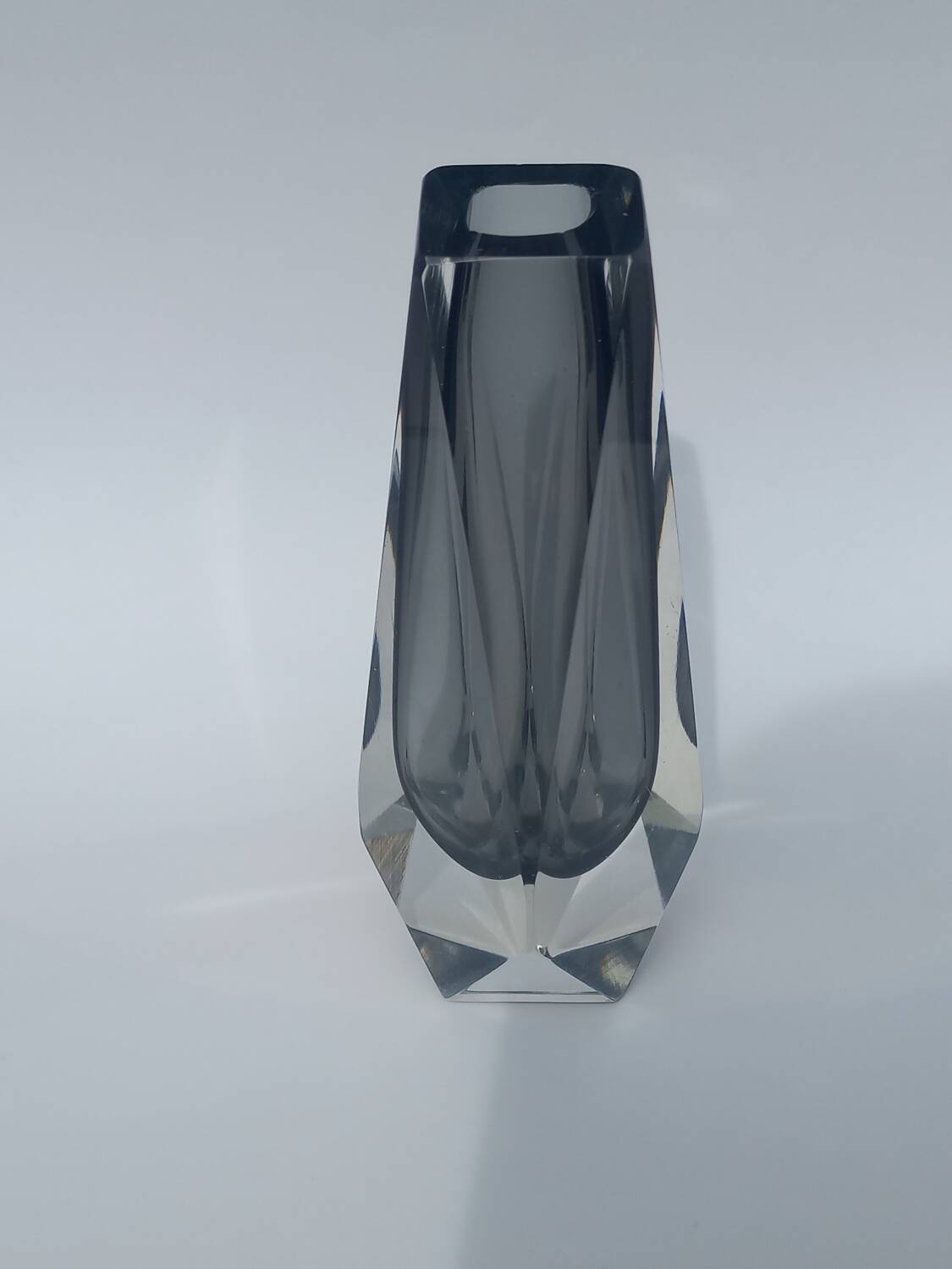 Faceted Murano Sommerso Vase by Flavio Poli