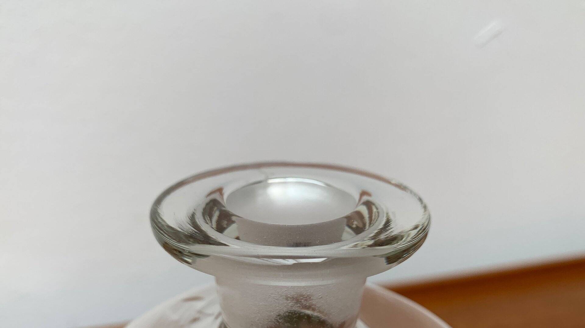 Danish Vintage Glass Kluk Kluk Bottle with Crown Glass Stopper from Holmegaard, 1970s