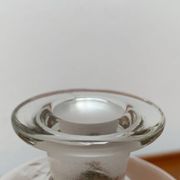 Danish Vintage Glass Kluk Kluk Bottle with Crown Glass Stopper from Holmegaard, 1970s