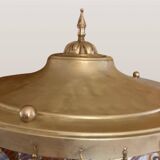 Vintage floor lamp with Murano glass leaves, 1970s